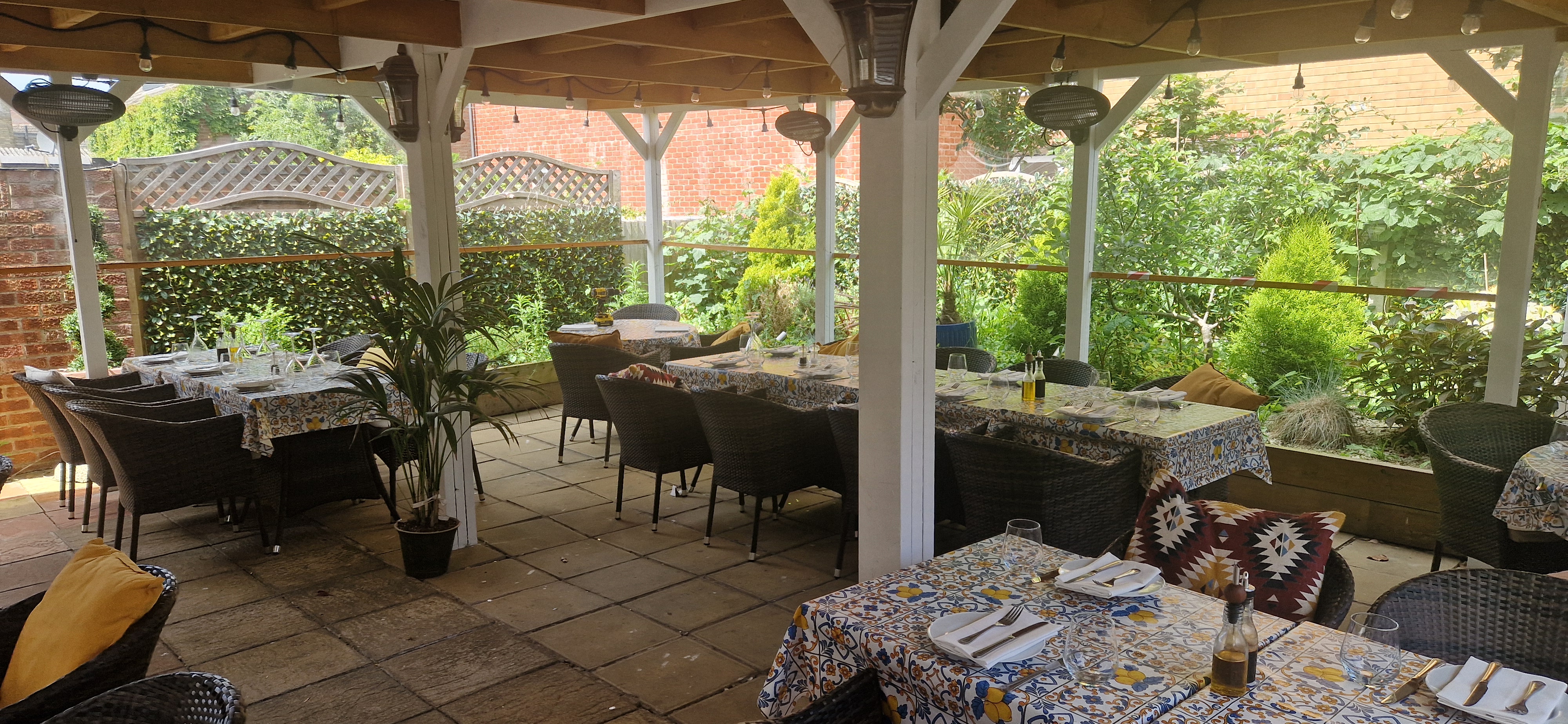 Covered outdoor dining